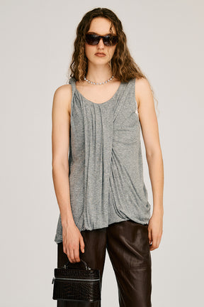 Twist Shoulder Drape Top