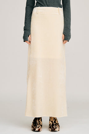 Velour Pencil Long Skirt - 2026AUTUMN