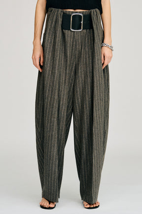 High-Waist Bell Stripe Pants - 2026AUTUMN