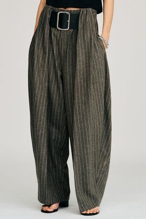 High-Waist Bell Stripe Pants - 2026AUTUMN