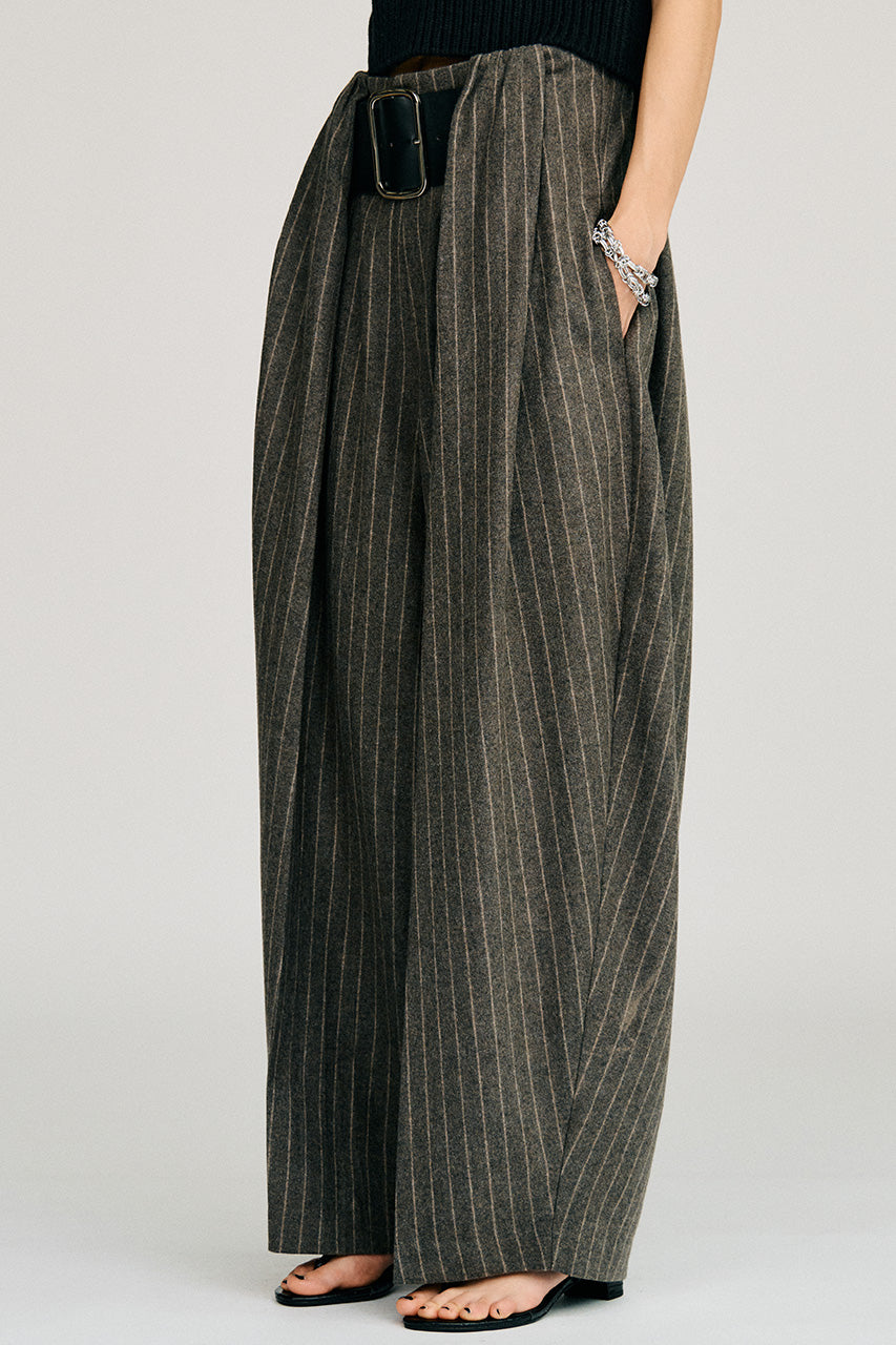 High-Waist Bell Stripe Pants - 2026AUTUMN