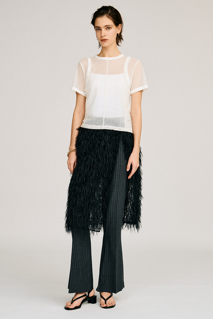 Sheer Feather Wrap Skirt - SALE