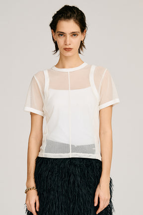 Mesh Ringer Tee - 26SUMMER 2nd
