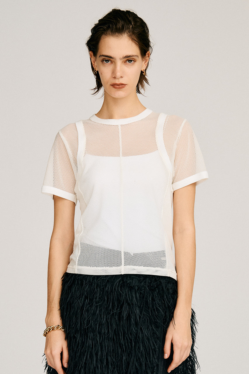 Mesh Ringer Tee - 26SUMMER 2nd