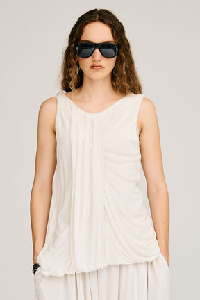 Twist Shoulder Drape Top