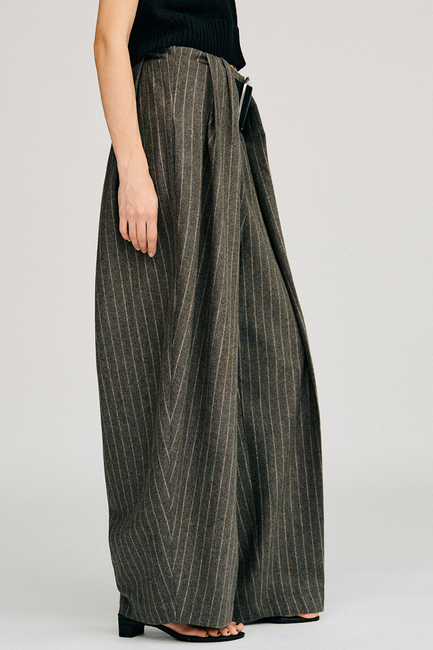 High-Waist Bell Stripe Pants - 2026AUTUMN
