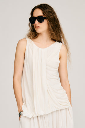 Twist Shoulder Drape Top