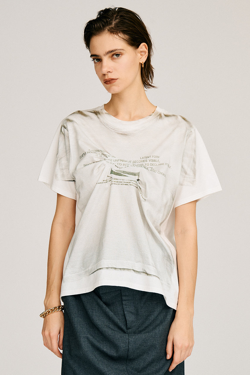 Fake Print Random Tack T-Shirt