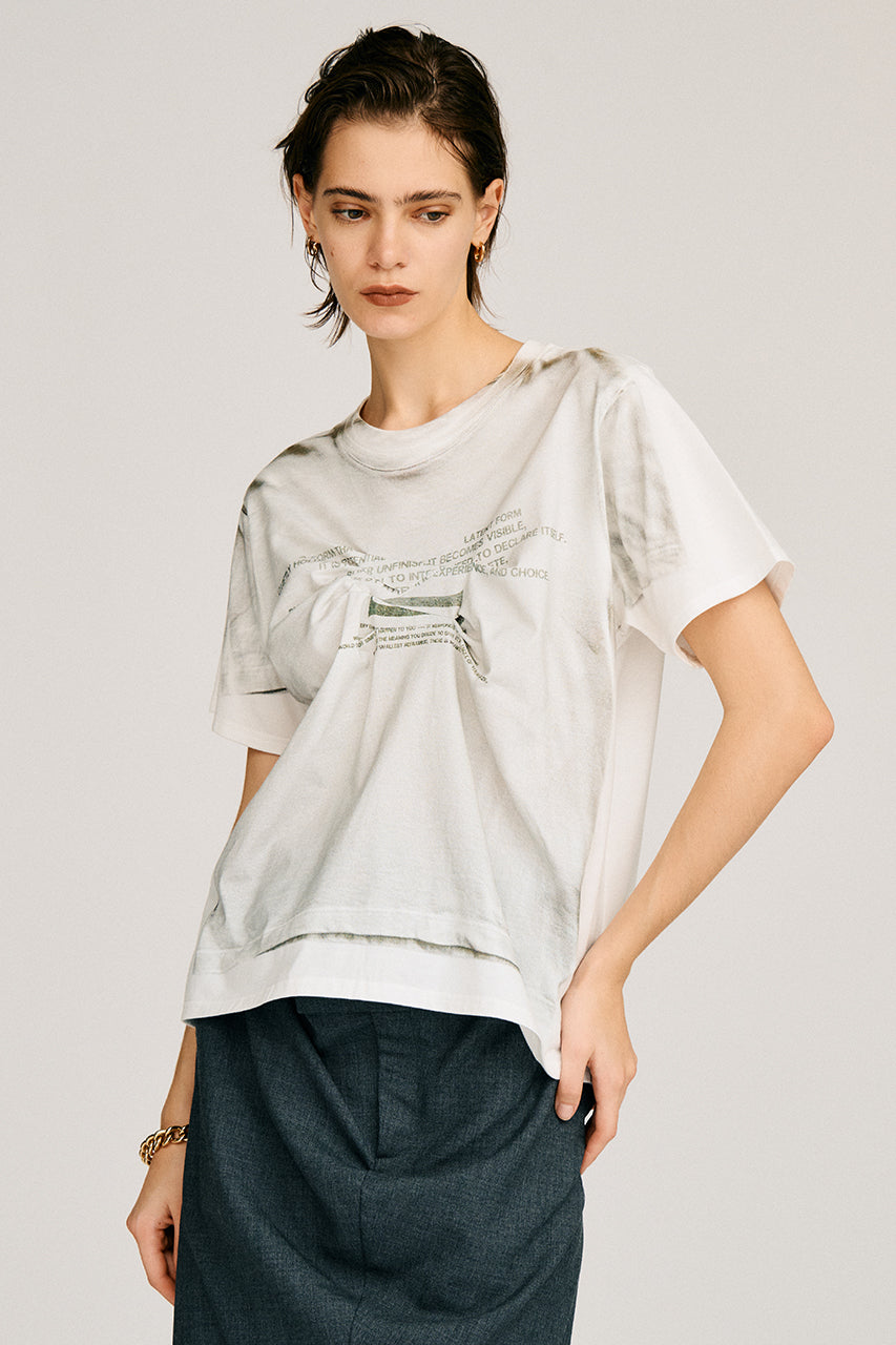 Fake Print Random Tack T-Shirt