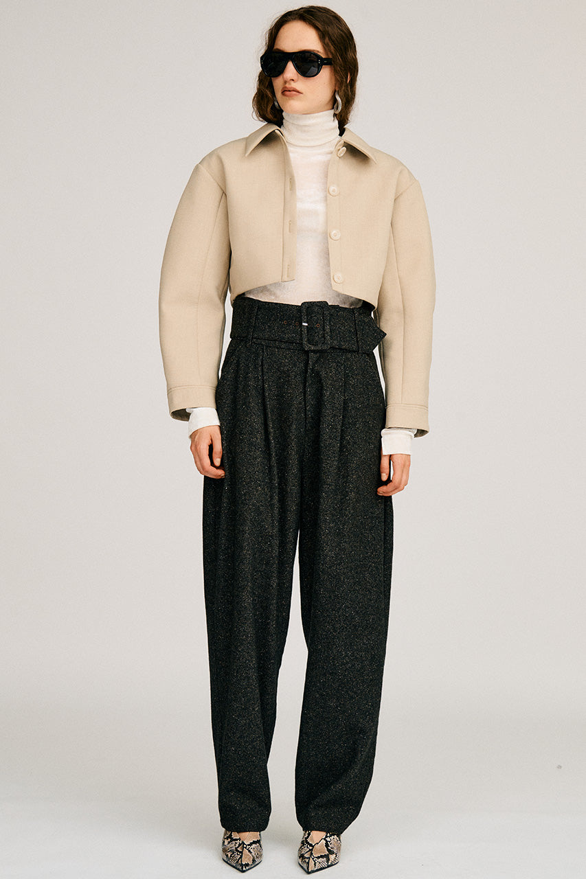 High-Waist Belt Cocoon Pants - 2026AUTUMN