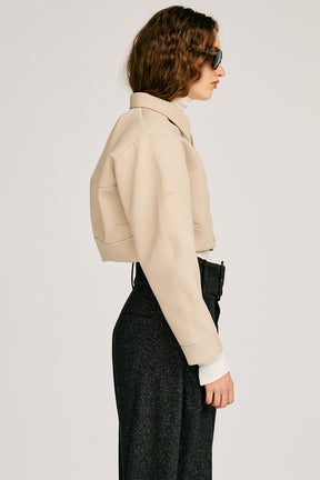 Detachable No-Collar Bonding Blouson - 2026AUTUMN