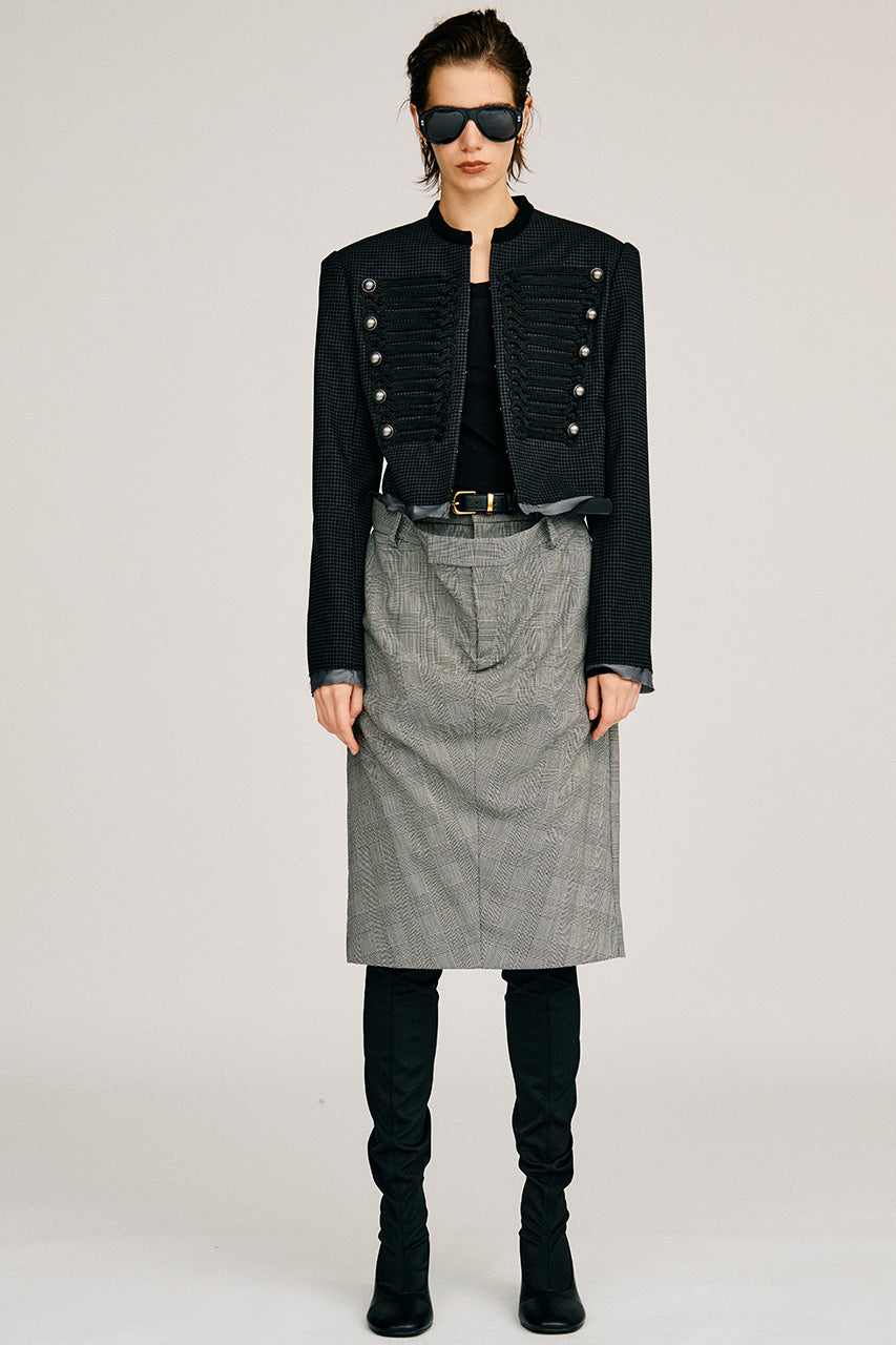 Double-Waist Drape Midi Skirt - 2026AUTUMN