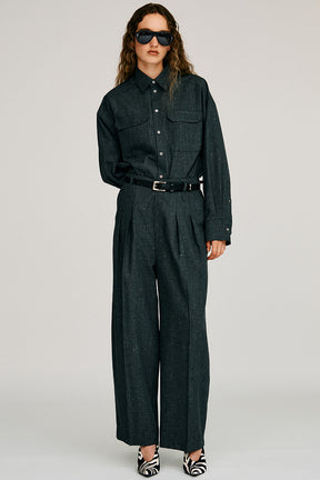 Silk Nep Cocoon Pants - 2026AUTUMN