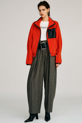 High-Waist Bell Stripe Pants - 2026AUTUMN