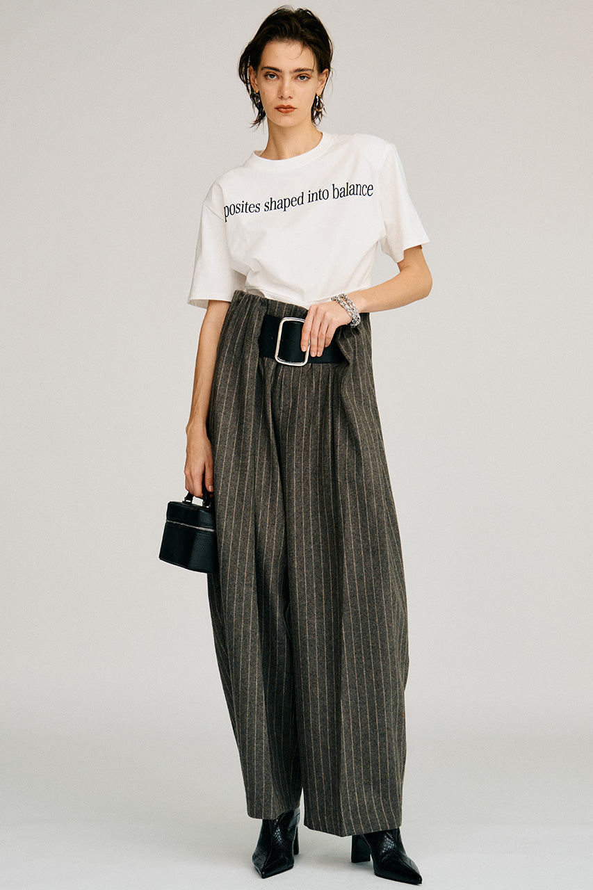 High-Waist Bell Stripe Pants - 2026AUTUMN