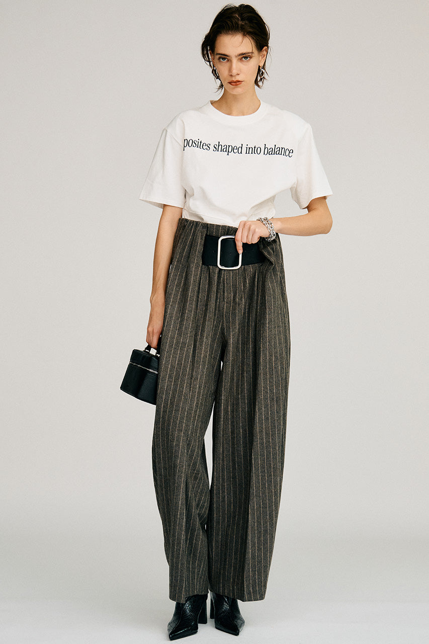 High-Waist Bell Stripe Pants - 2026AUTUMN