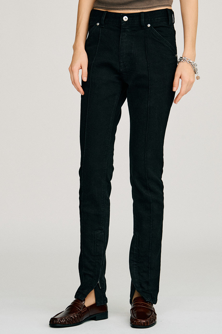 Zipped Hem Skinny Denim - 2026AUTUMN