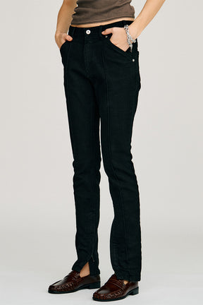 Zipped Hem Skinny Denim - 2026AUTUMN