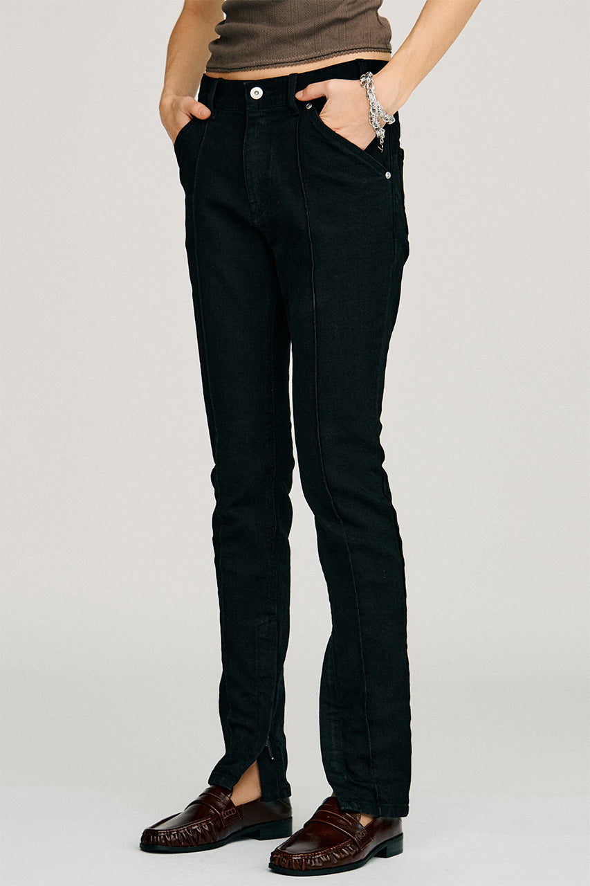 Zipped Hem Skinny Denim - 2026AUTUMN