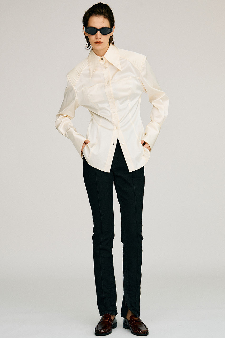 Zipped Hem Skinny Denim - 2026AUTUMN