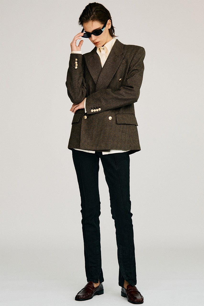 Zipped Hem Skinny Denim - 2026AUTUMN