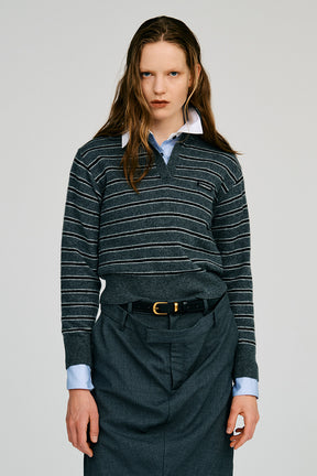 Border Knit Polo - 2026AUTUMN