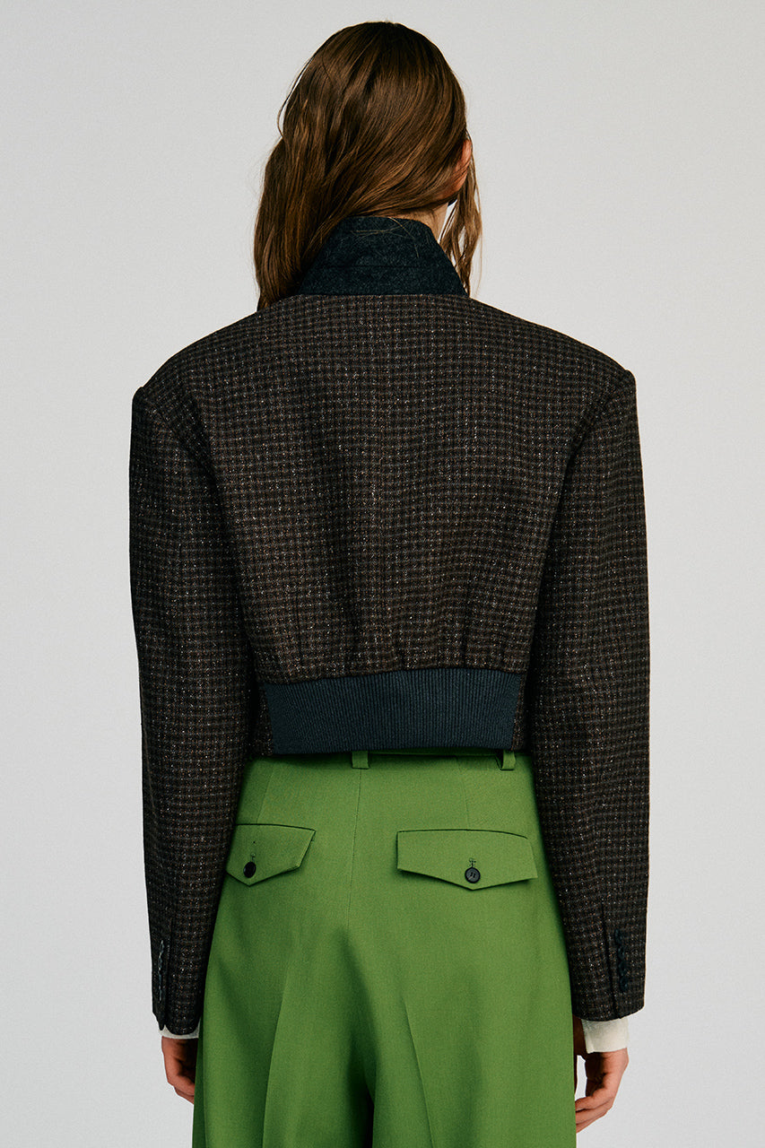 Stand Collar Tailored Short Jacket - 2026AUTUMN