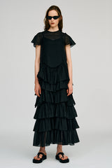 Sheer Tiered Dress
