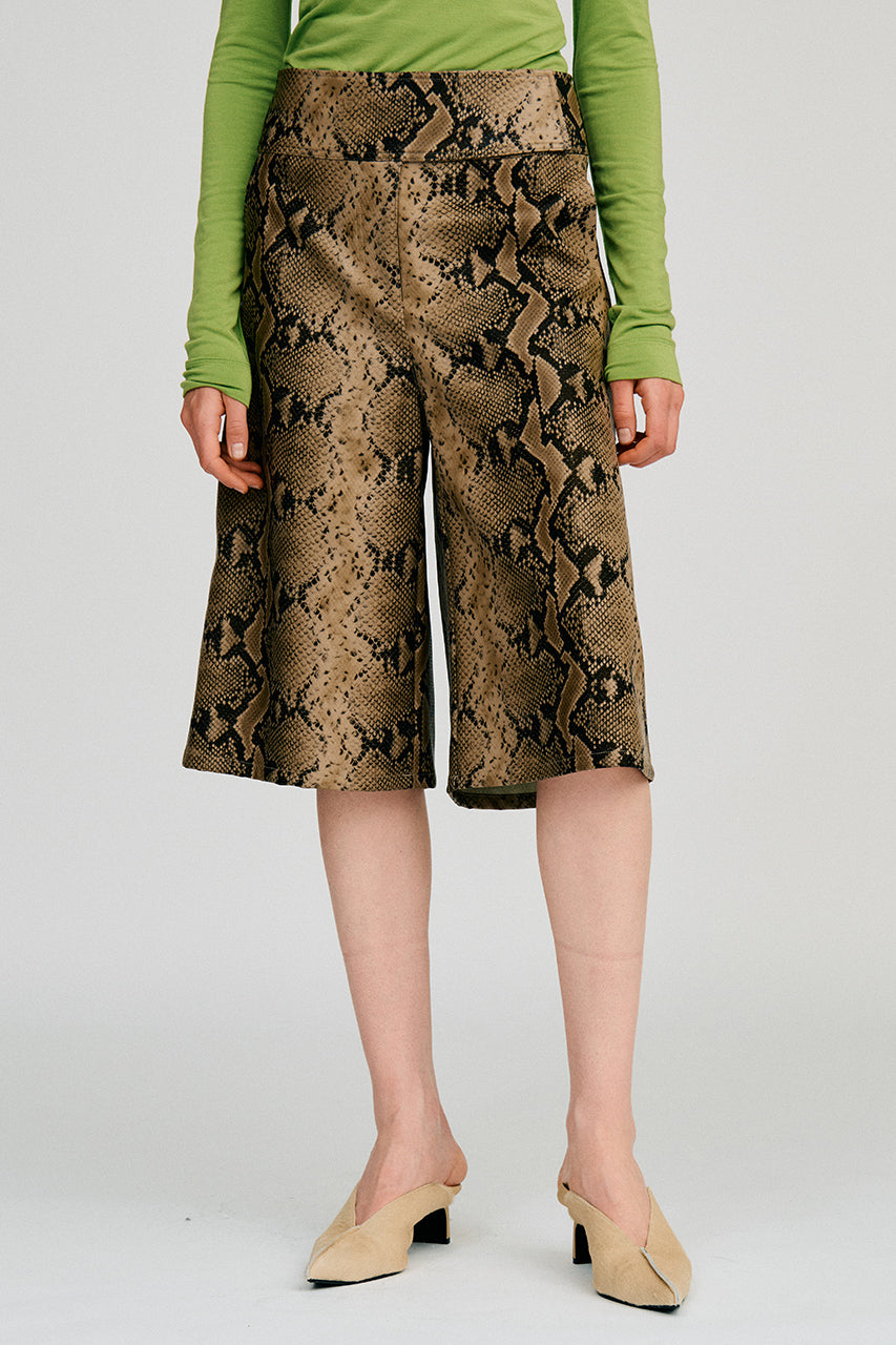 Synthetic Leather Half Pants - 2026AUTUMN