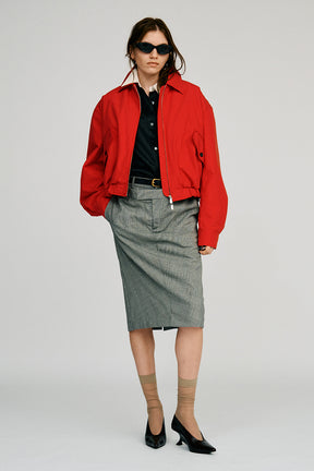 Double-Waist Drape Midi Skirt - 2026AUTUMN