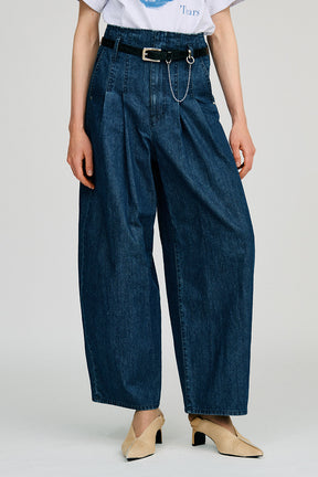 Tuck Cocoon Denim Pants - 2026AUTUMN