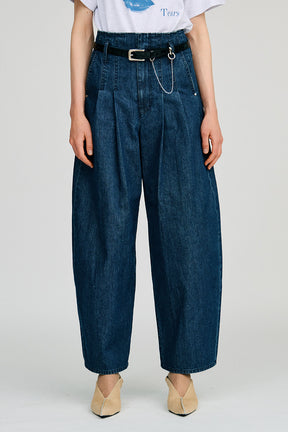 Tuck Cocoon Denim Pants - 2026AUTUMN