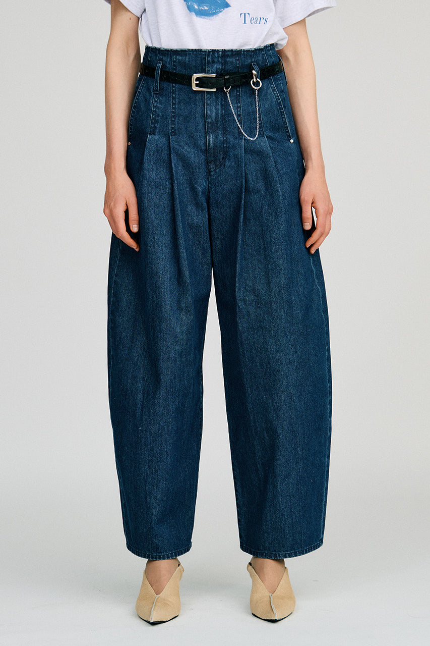 Tuck Cocoon Denim Pants - 2026AUTUMN