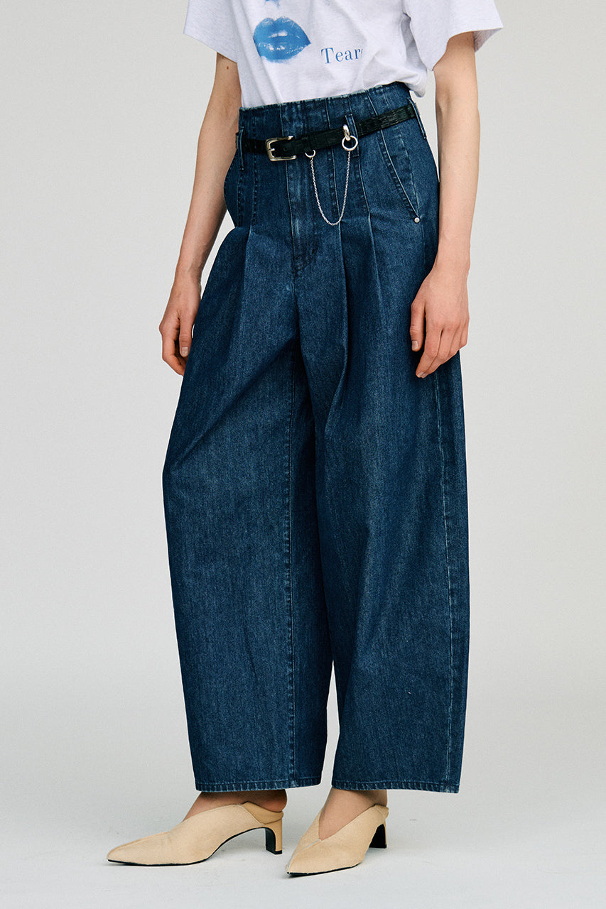Tuck Cocoon Denim Pants - 2026AUTUMN