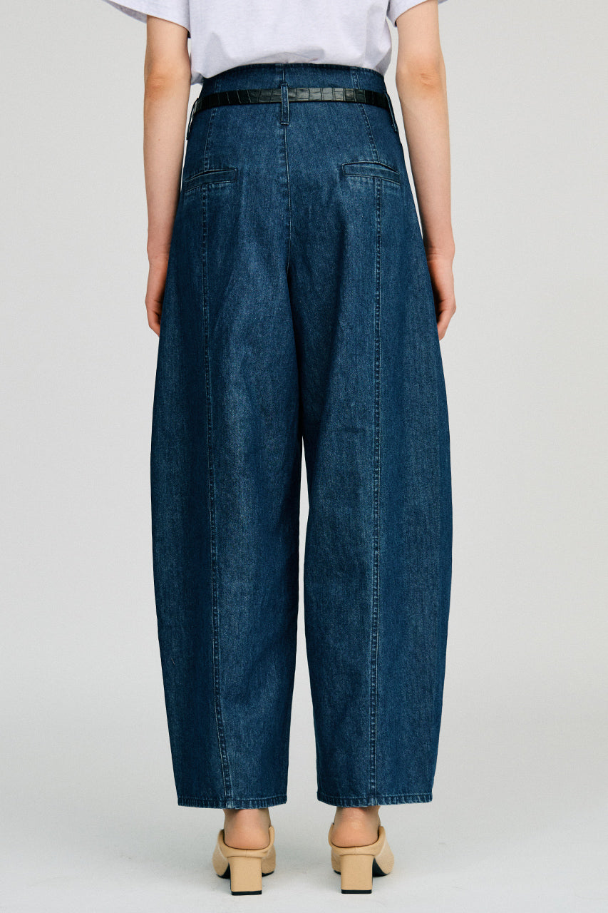 Tuck Cocoon Denim Pants - 2026AUTUMN