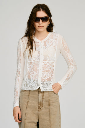 2-Way Panel Lace Top - 2026AUTUMN