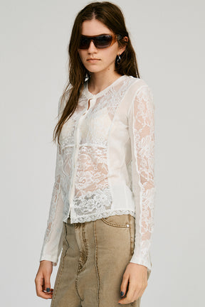 2-Way Panel Lace Top - 2026AUTUMN