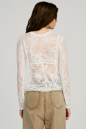 2-Way Panel Lace Top - 2026AUTUMN