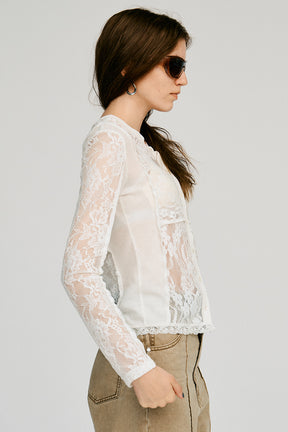 2-Way Panel Lace Top - 2026AUTUMN