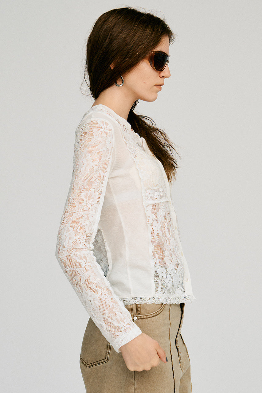 2-Way Panel Lace Top - 2026AUTUMN