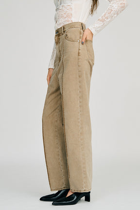 Pintuck High-Waist Straight Pants - 2026AUTUMN