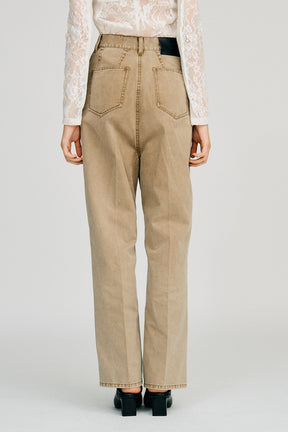 Pintuck High-Waist Straight Pants - 2026AUTUMN