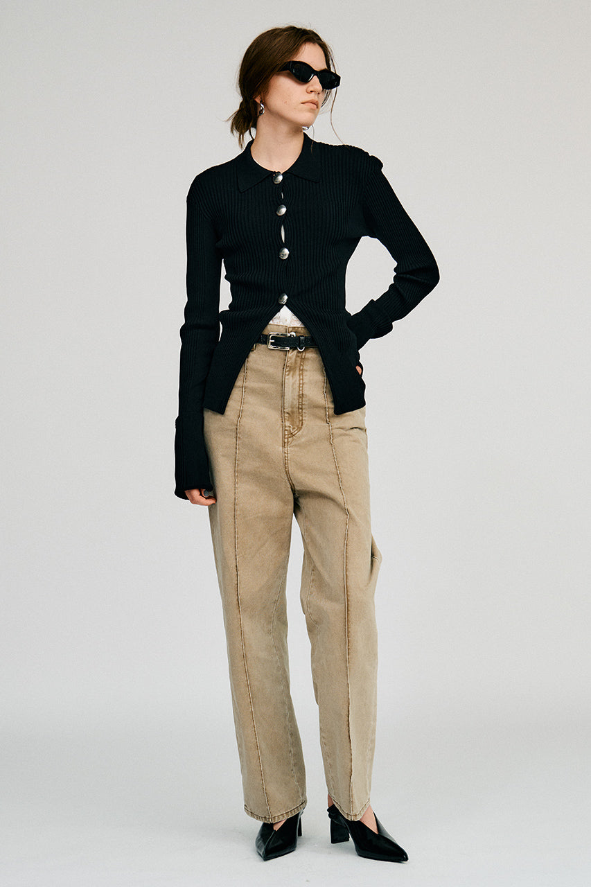 Metal Parts Knit Slim Shirt - 2026AUTUMN