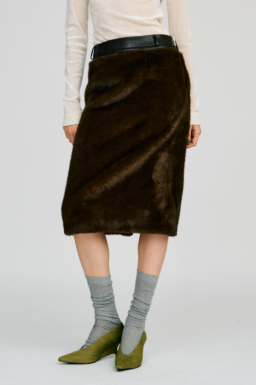 Docking Fur Skirt - 2026AUTUMN