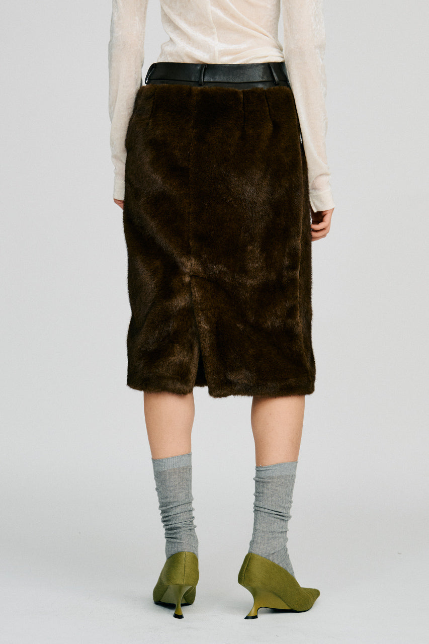 Docking Fur Skirt - 2026AUTUMN