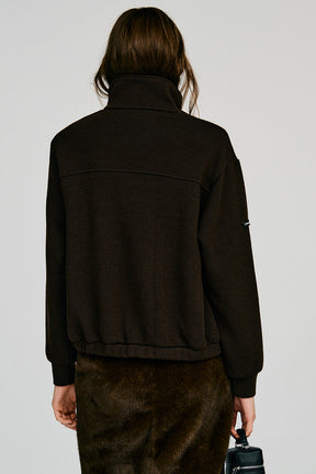 Wool Blend Half-Zip Top - 2026AUTUMN