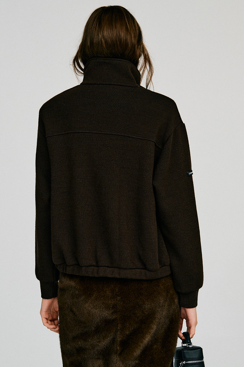 Wool Blend Half-Zip Top - 2026AUTUMN