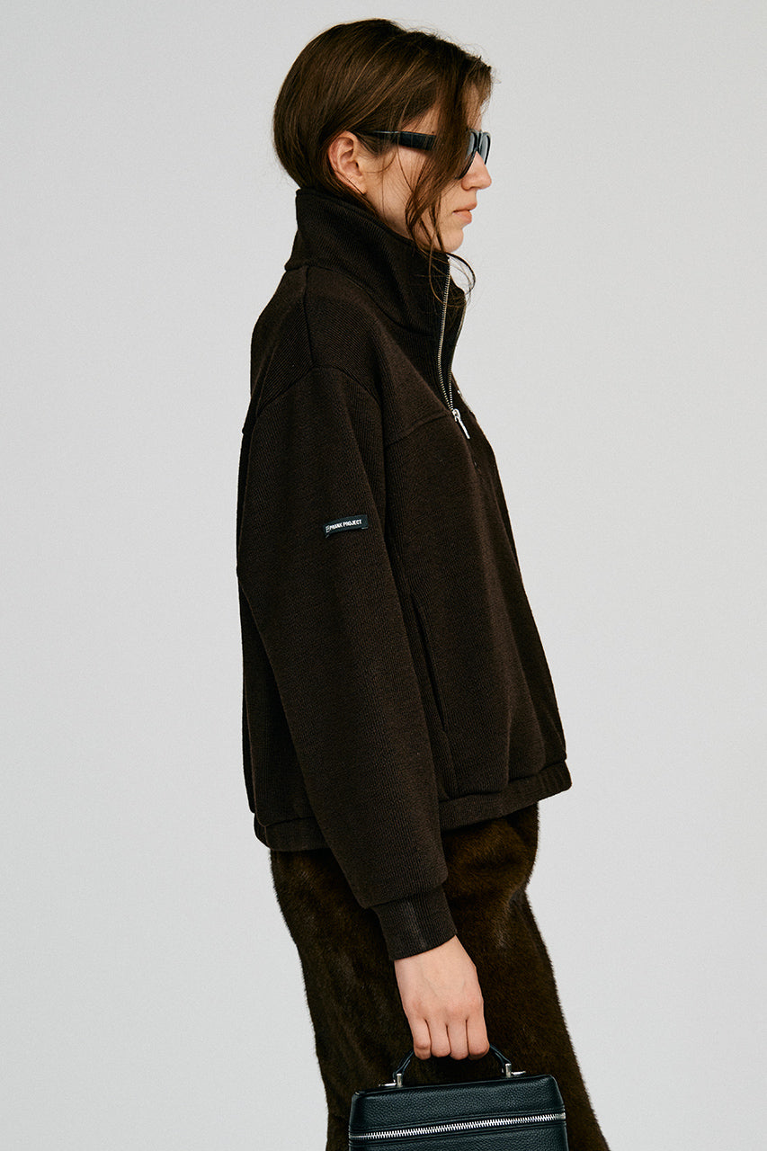 Wool Blend Half-Zip Top - 2026AUTUMN