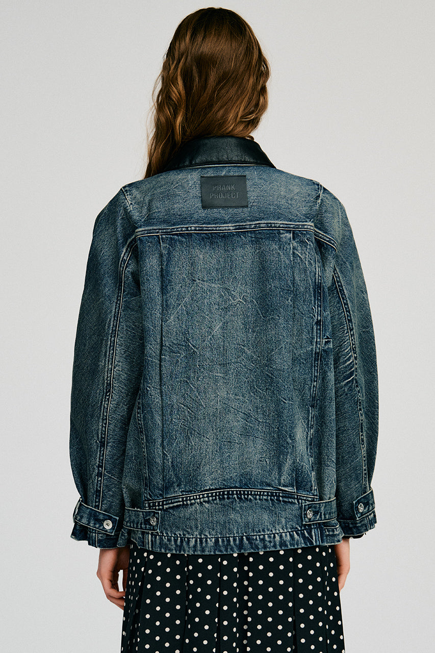 Crinkled Denim Blouson - 2026AUTUMN