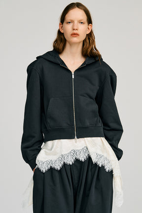 Power Shoulder Zip Hoodie - 2026AUTUMN